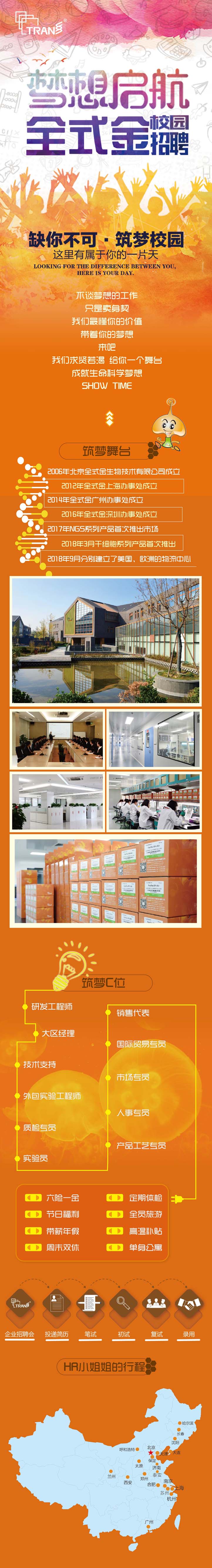 夢想啟航·2018全式金生物秋季校園招聘開始啦