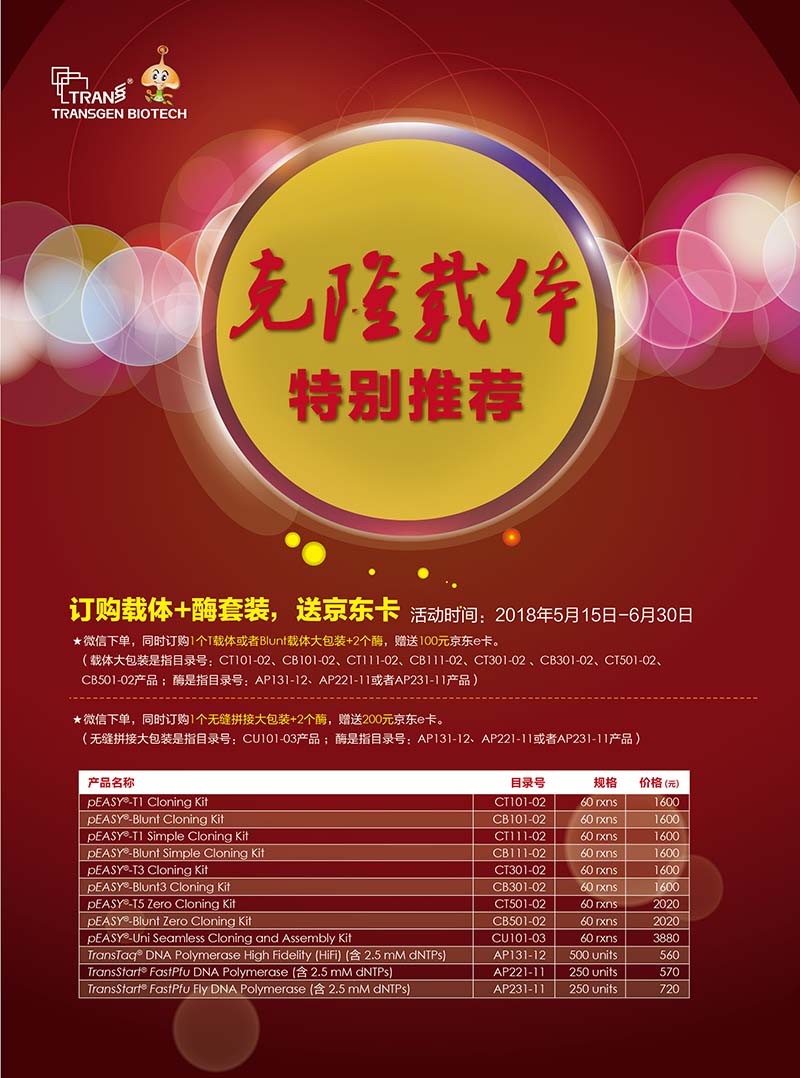 全式金 克隆載體特別推薦